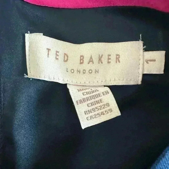 92. TED BAKER WOMEN'S PLUXAM FOLK FOLIAGE SKATER DRESS Size 1 - Picture 7 of 7
